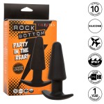 CALEXOTICS - ROCK BOTTOM STOZKOWY ZATYCZKA ANALNA 10 VIBRACIONES SILIKON CZARNY